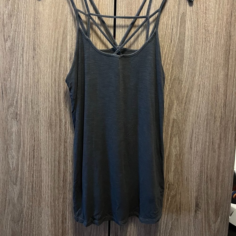 AMERICAN EAGLE, Soft & Sexy collection, gray strappy tank, size SMALL